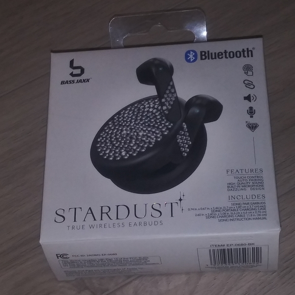 Stardust True Wireless Earbuds by Bass Jaxx - NWT - Rhinestones - Picture 2 of 7